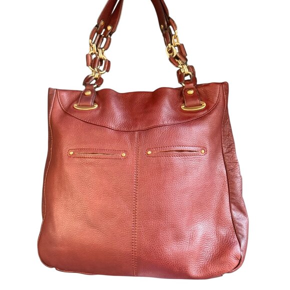 SOLD-B. Makowsky Leather Shoulder Satchel Tassel Zipper Great Conditional-SOLD - Picture 4 of 14